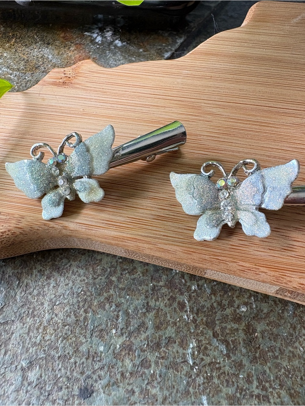 Lot of Rhinestone Silver Hair Clips - Sparkling Accent for Women